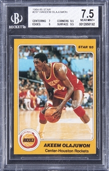 1984-85 Star #237 Hakeem Olajuwon Rookie Card - BGS NEAR MINT+ 7.5